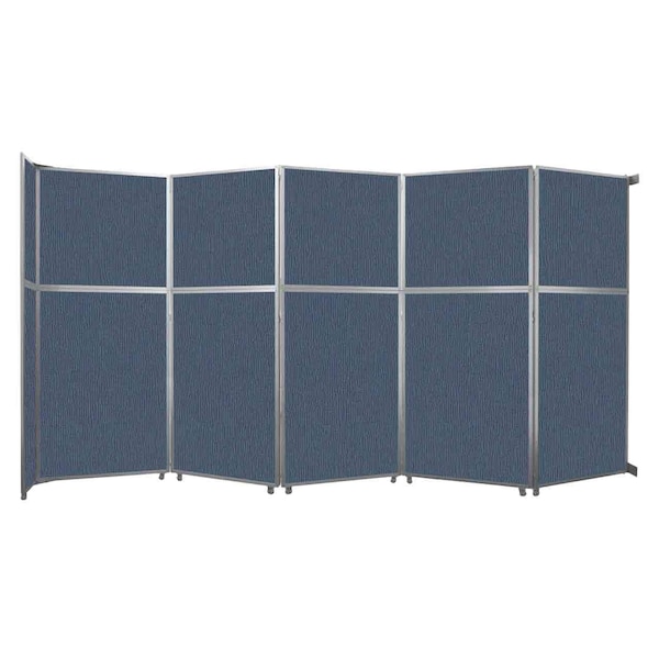 Operable Wall Folding Room Divider 19'6" x 10'3/4" Ocean Fabric